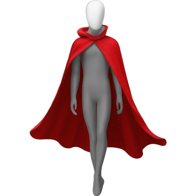 faceless mannequin flying with red a cape without hood emoji