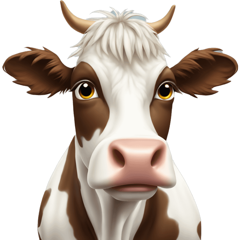 Cow with a bad hair day ￼ emoji