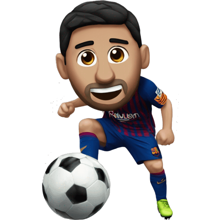 messi aciendo dethe rock emoji