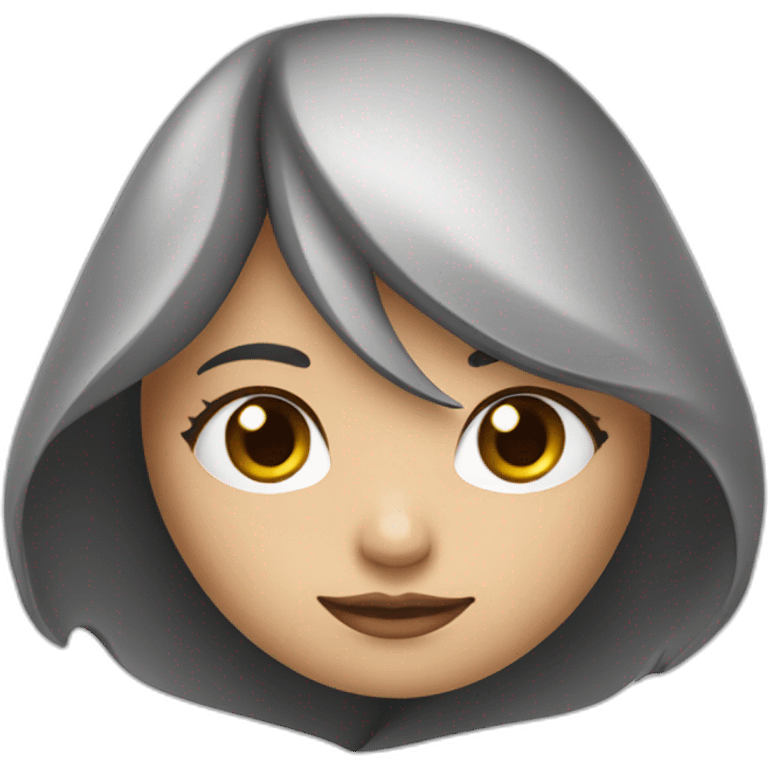 red-ridding-hood-girl-with-long-black-strait-hair-with-white-break emoji