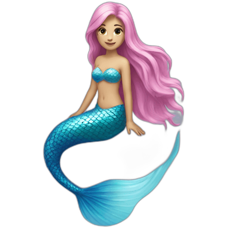 mermaid-half-blue-half-pink-tail emoji