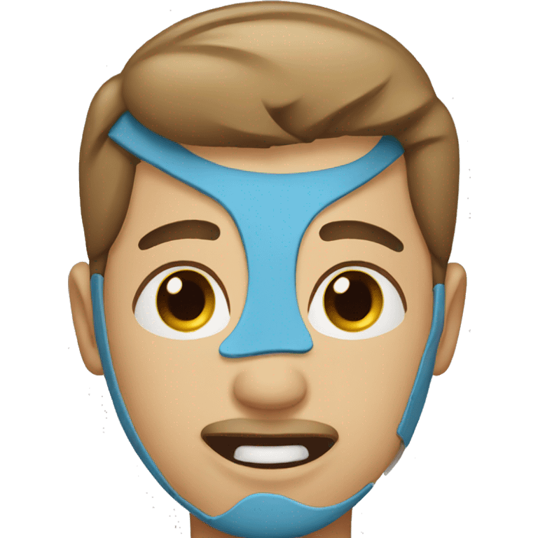 Guy after jaw surgery emoji