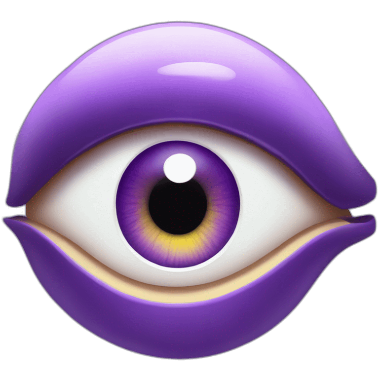 majestic godly violet iris eyeball with eyelid emoji