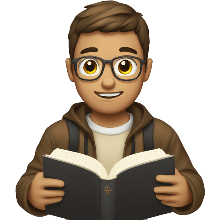 Student reading Bible emoji