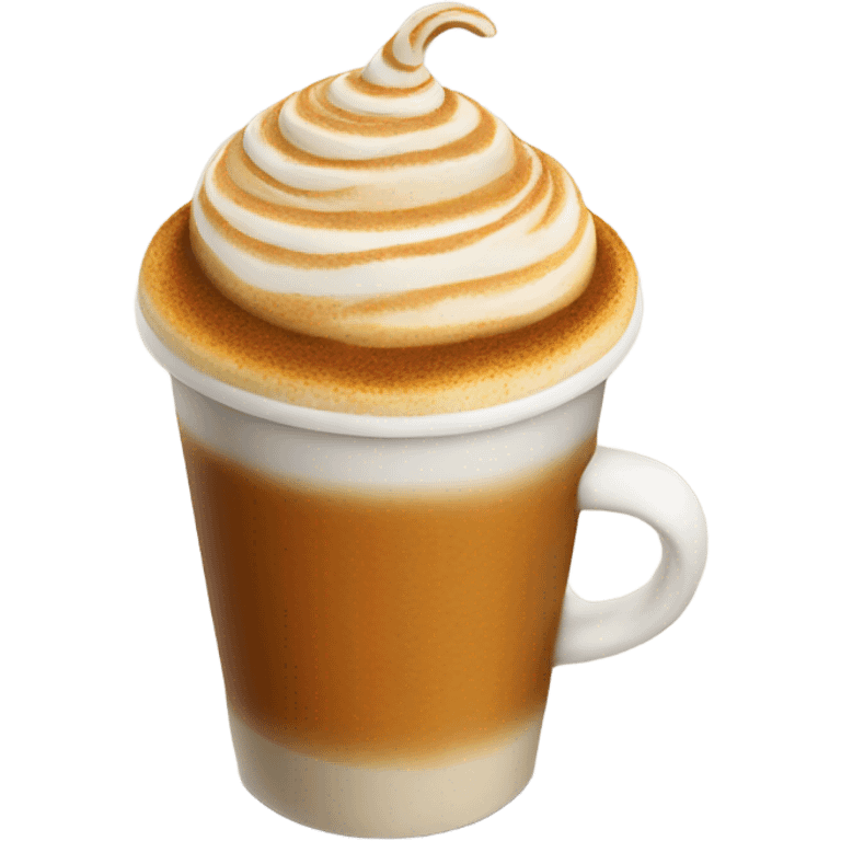 Realistic pumpkin latte emoji