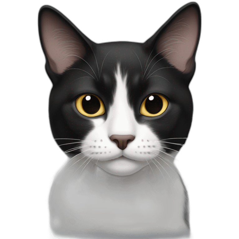 a Norwegian black and white cat emoji