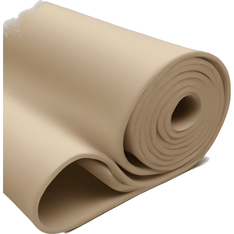 beige half rolled out yoga mat emoji