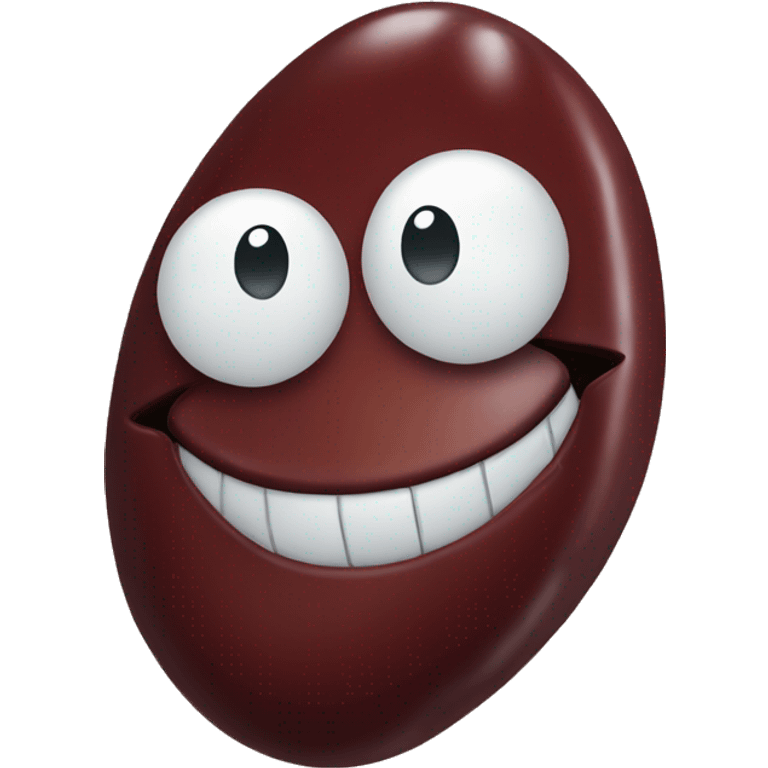 kidney bean with smile emoji