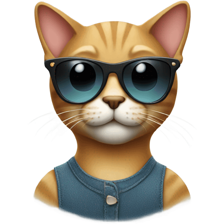 Cat with sunglasses emoji