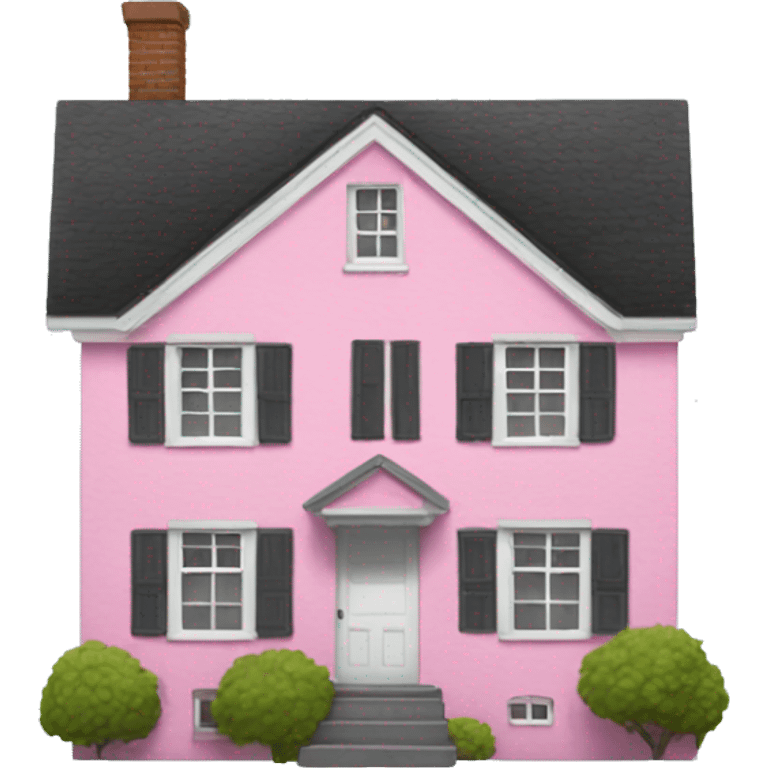 The pink house emoji