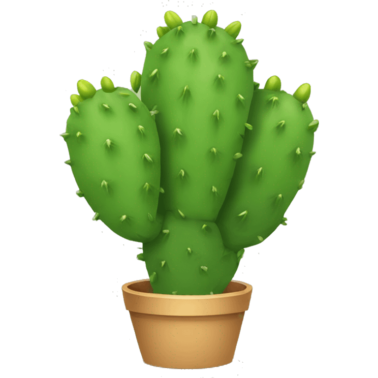 single round Nopal without pot emoji