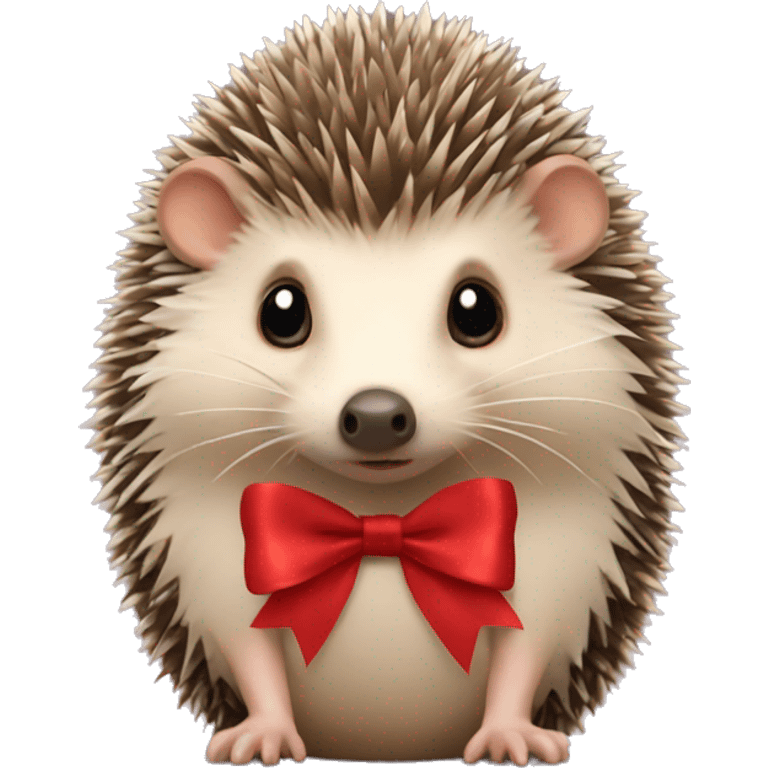 Hedgehog with a bow on top  emoji