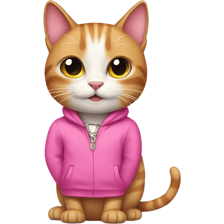 cat with pink clothes emoji