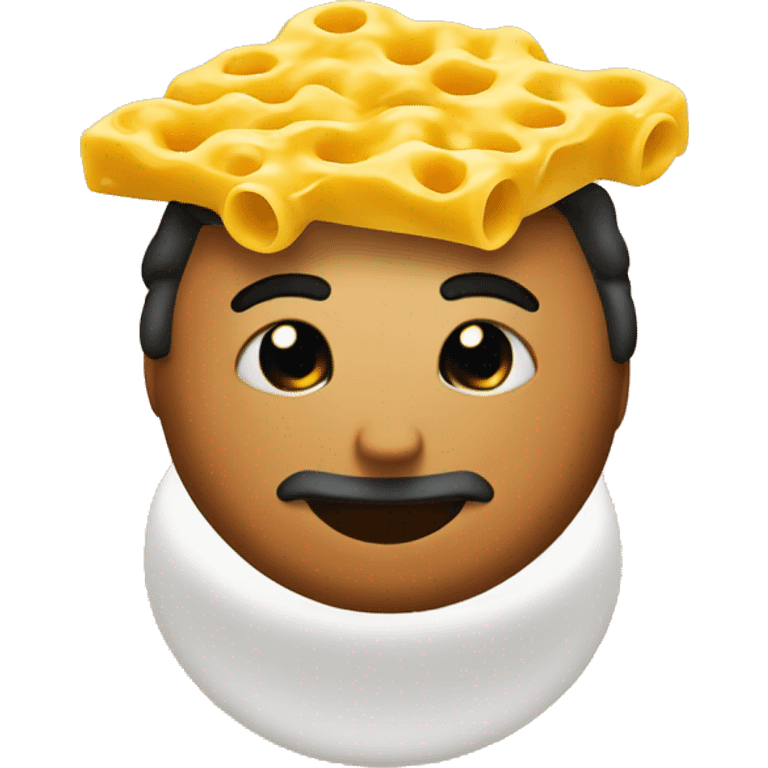 Mac and Cheese on top of head emoji