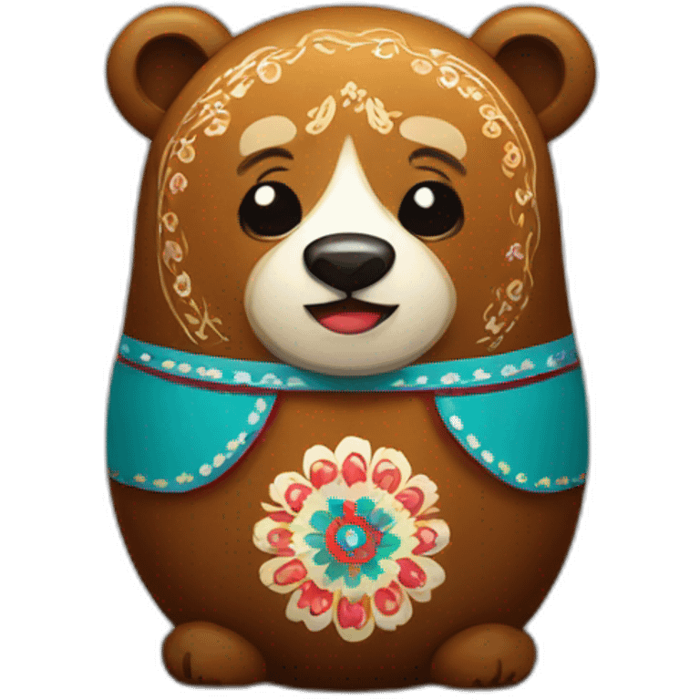 bear like russian matryoshka hard rock emoji