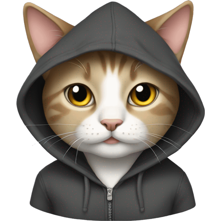 Cat with hoodie emoji