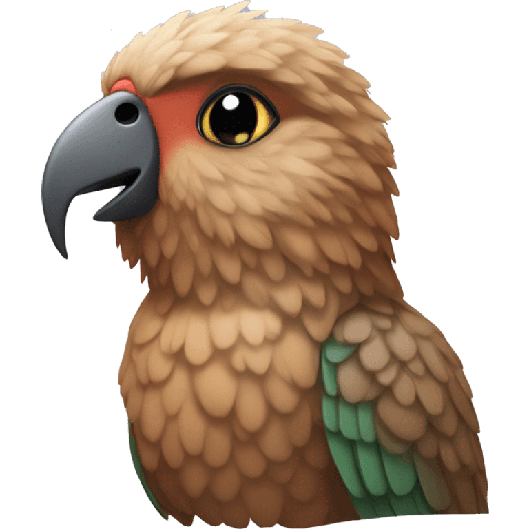 Kea bird with take care image emoji