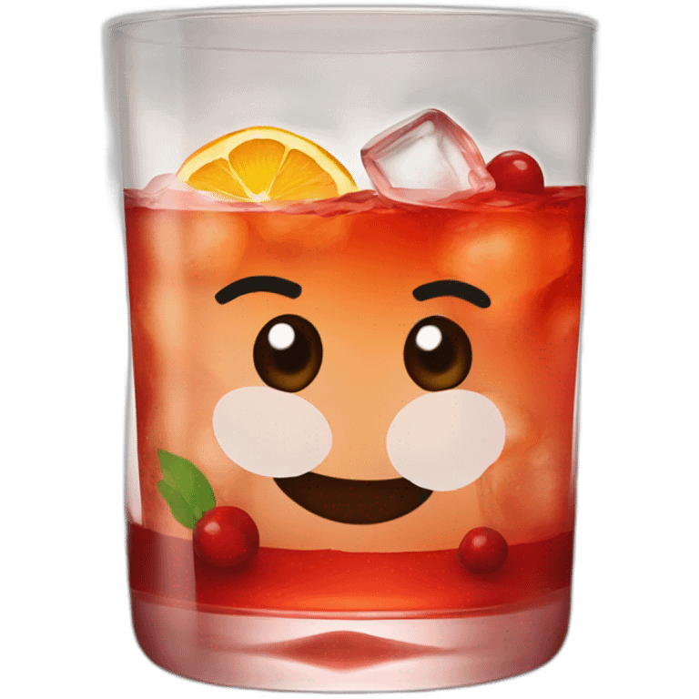 Negroni in low ball tumbler emoji