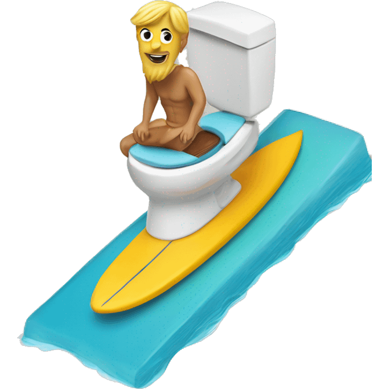 skibidi toilet on a surfboard  emoji