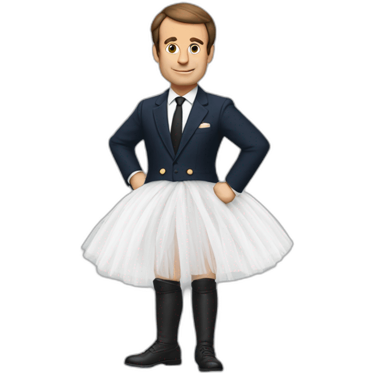 Macron avec un tutu emoji