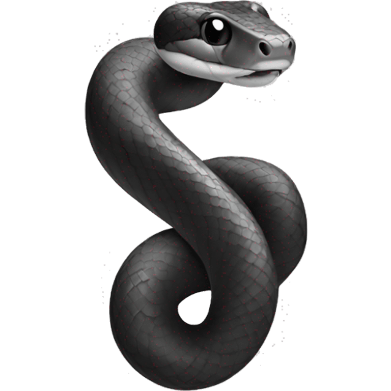 snake black and white emoji