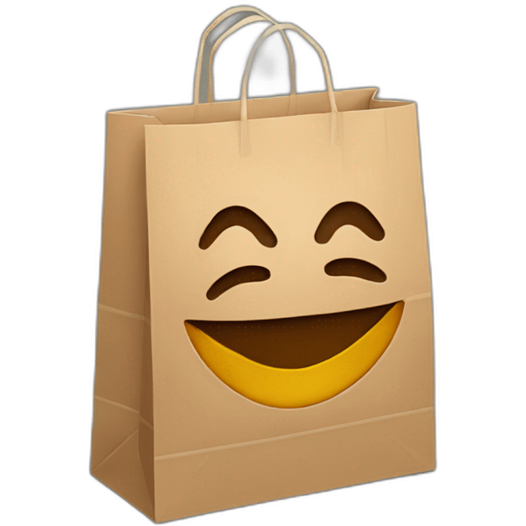 Organe paper shopping bag emoji