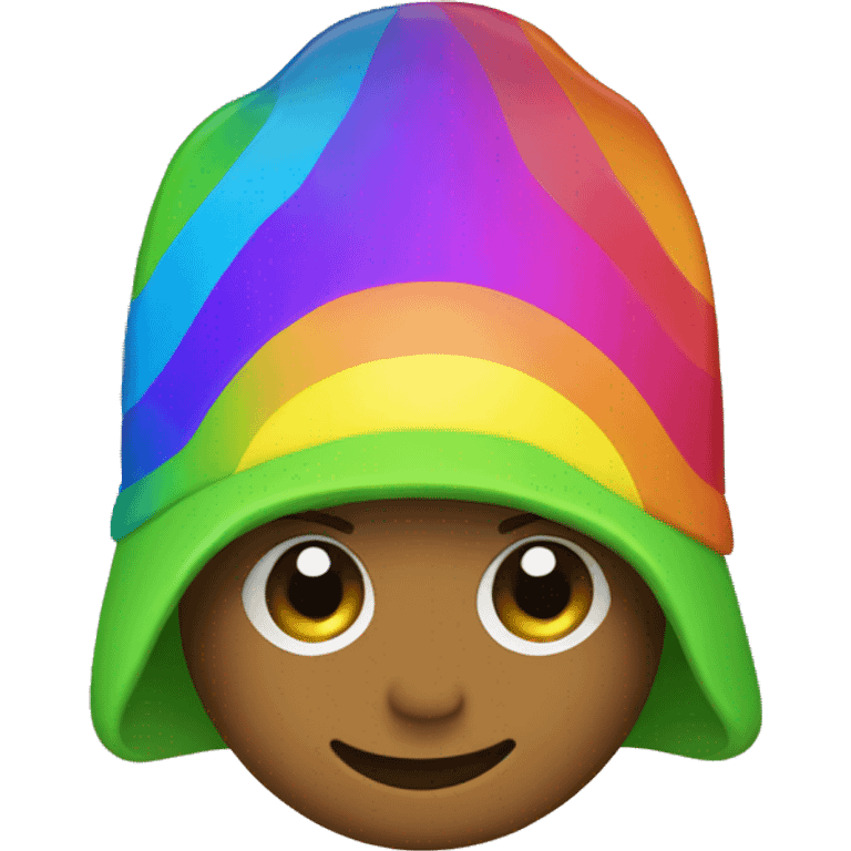 rainbow coloured cap emoji