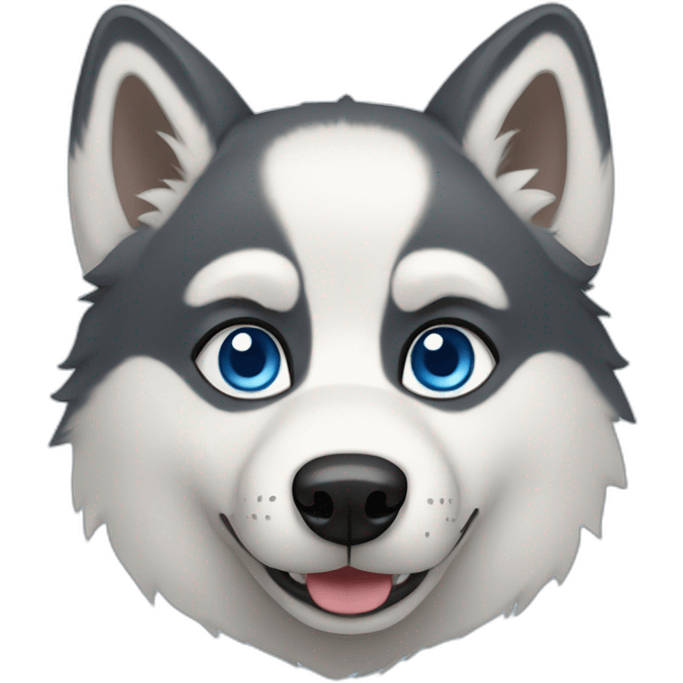 Husky with blue eyes  emoji