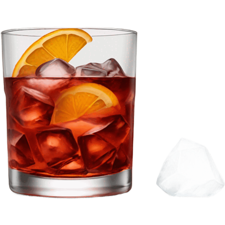 Negroni on the rocks  emoji