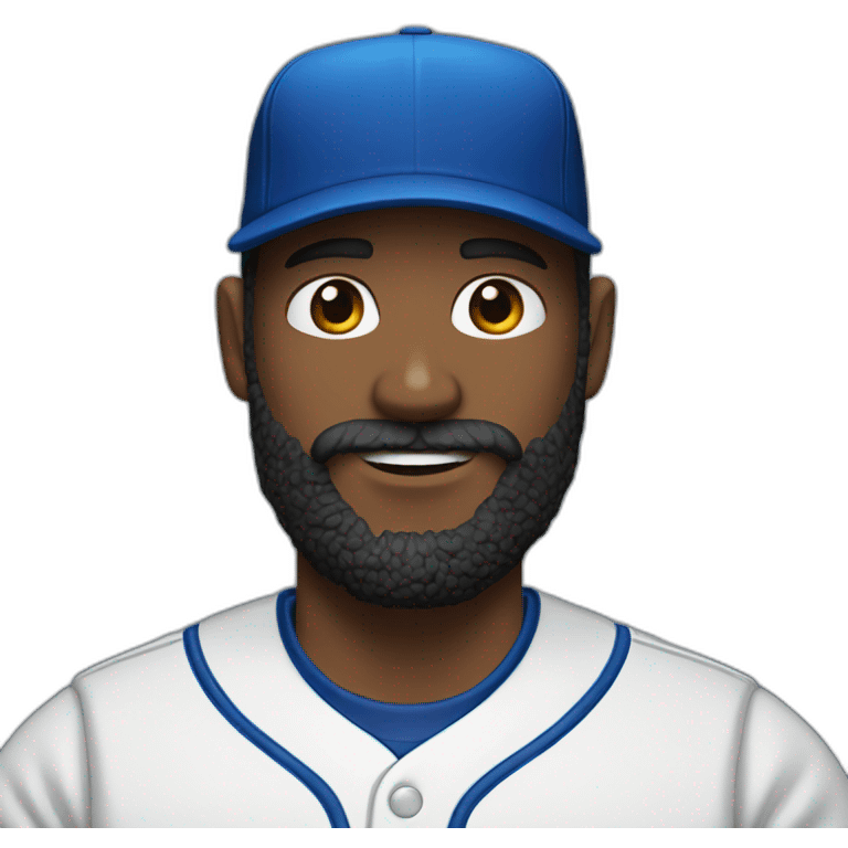 man with beard and a baseball hat emoji