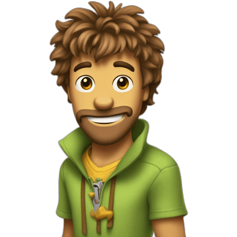 shaggy from scooby doo mixed with banana emoji