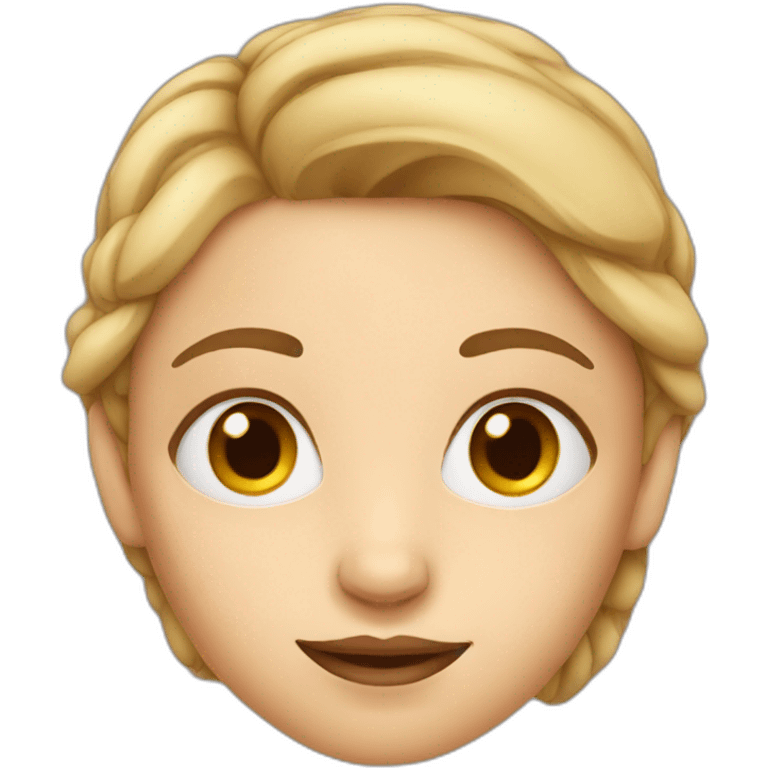 woman with tiny nose emoji