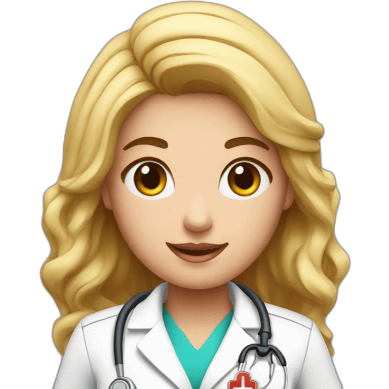 Pretty nurse with AED emoji