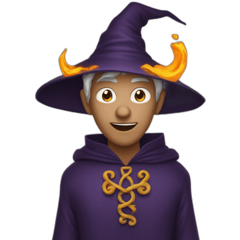 Une sorcière en mode horreur emoji