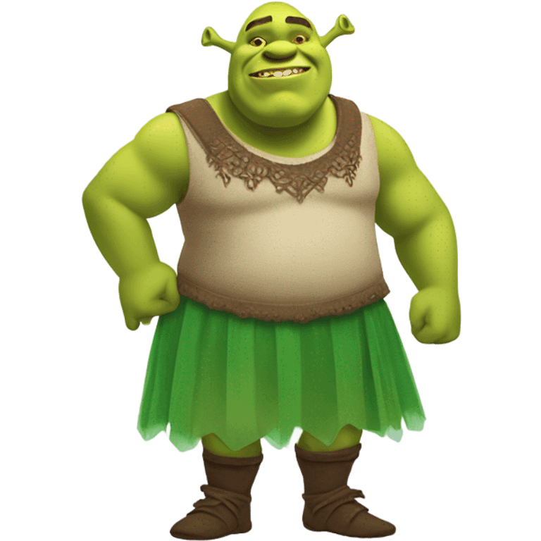 Shrek with a tutu  emoji