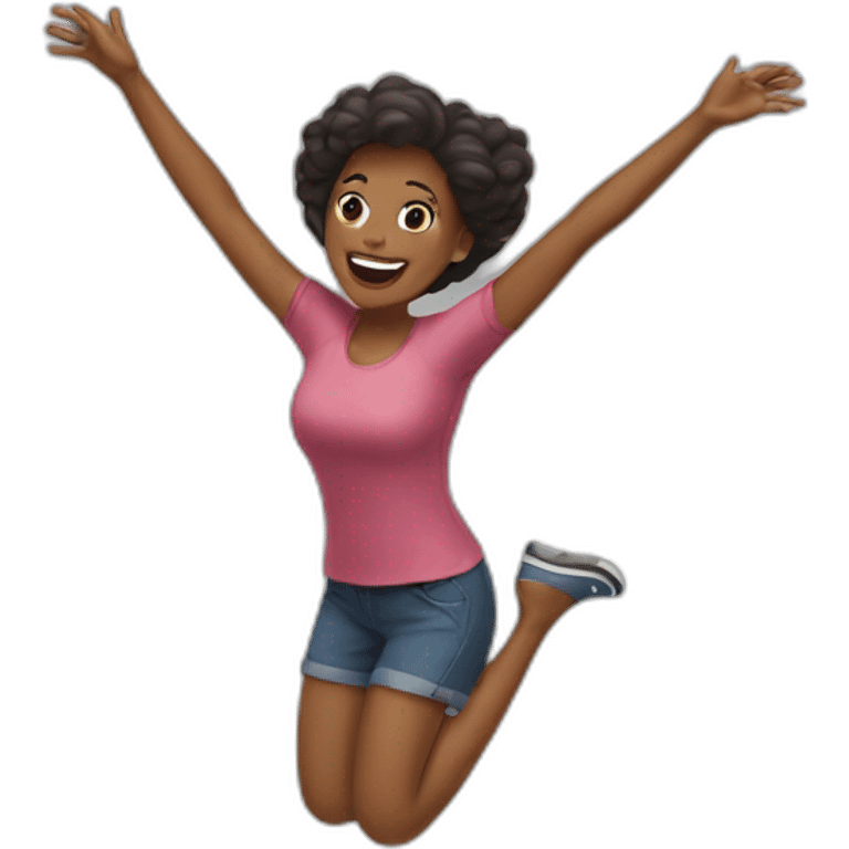 A woman who jumps emoji