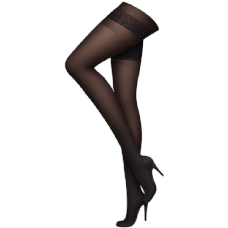 lady legs black stockings emoji