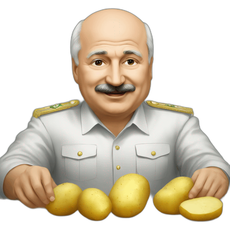 Lukashenko eat potato emoji