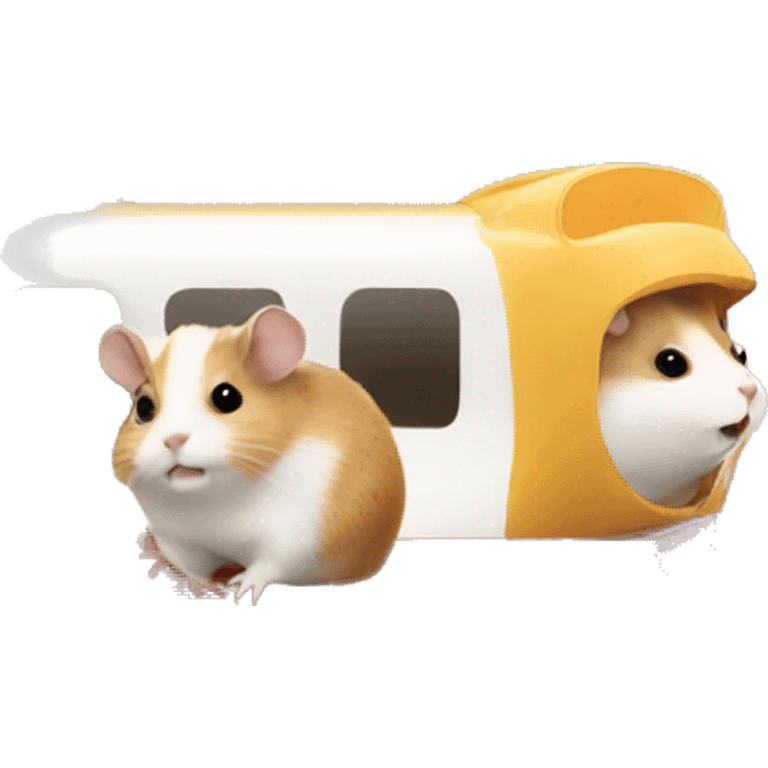 hamster rides a train emoji