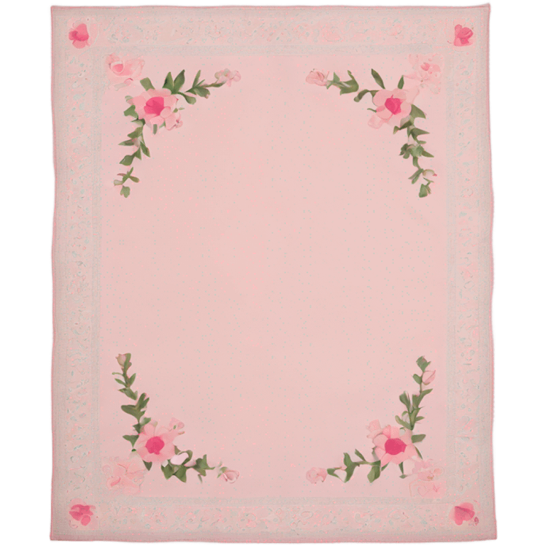 light pink muslim prayer mat with pink flowers  emoji