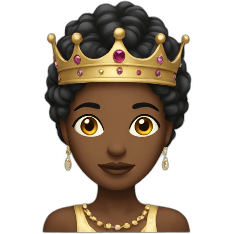 Black women with a crown emoji