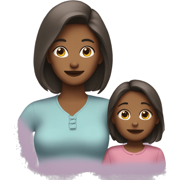 Mom and daughter  emoji