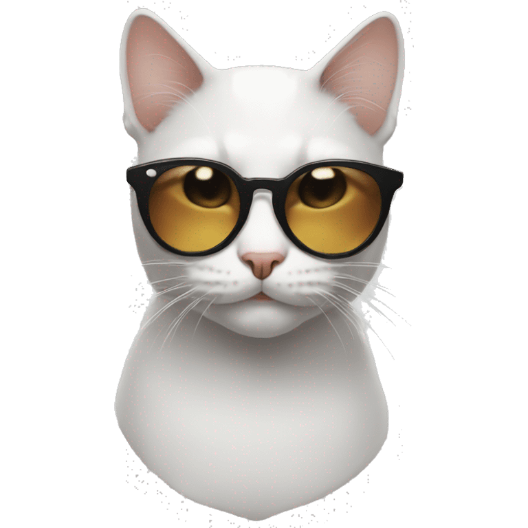 Cat with sunglasses aesthetic emoji