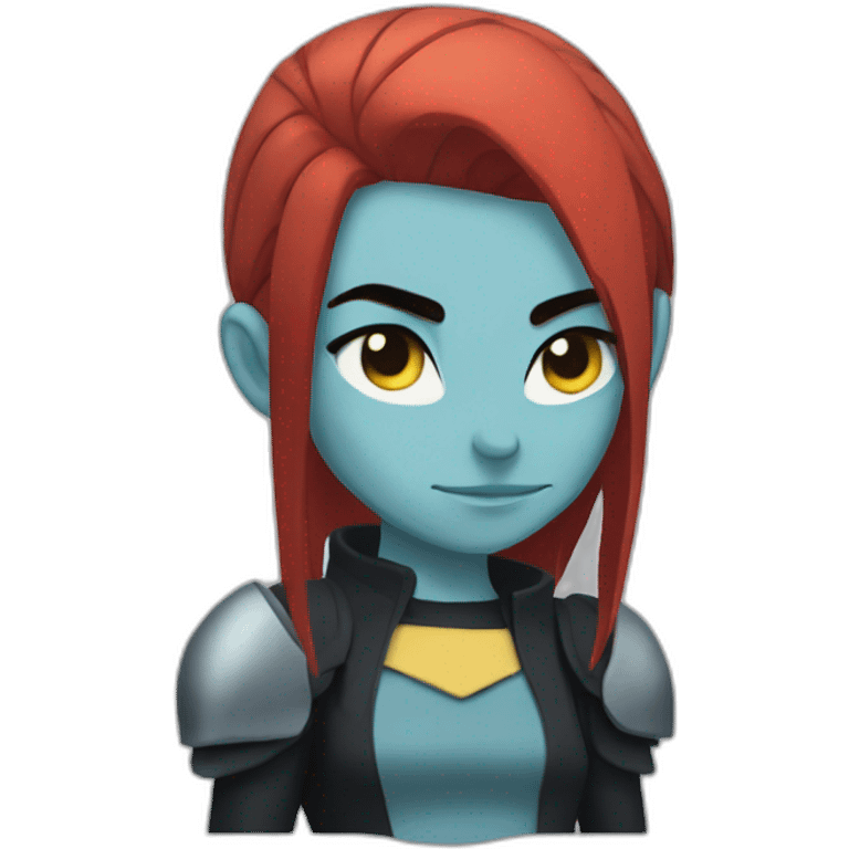 Undyne from Undertale emoji