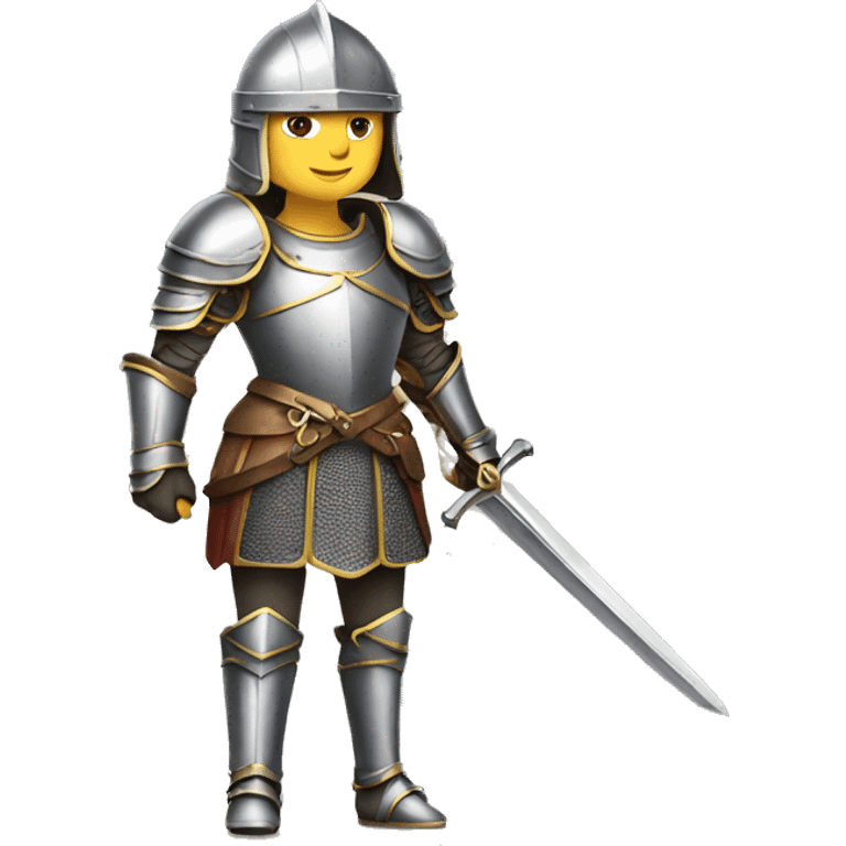 female knight with plats emoji