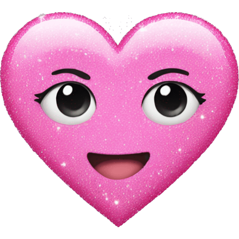 Pink sparkly heart emoji