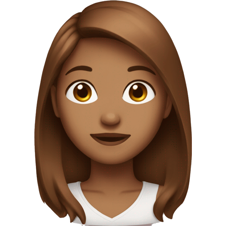 brown color hair girl emoji