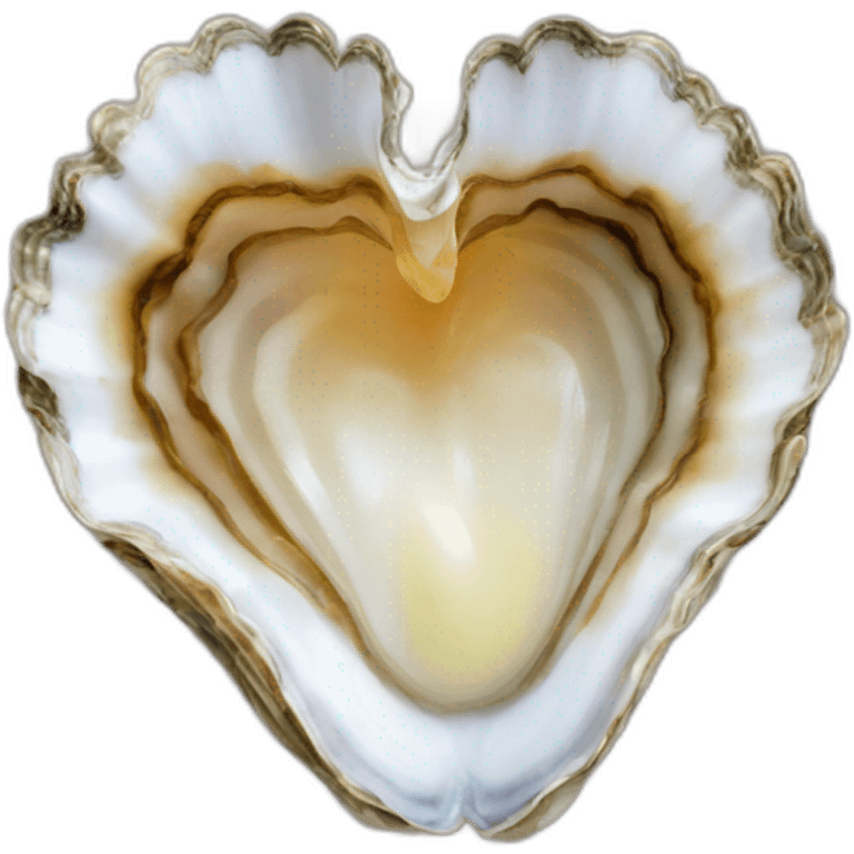 heart shaped oyster emoji