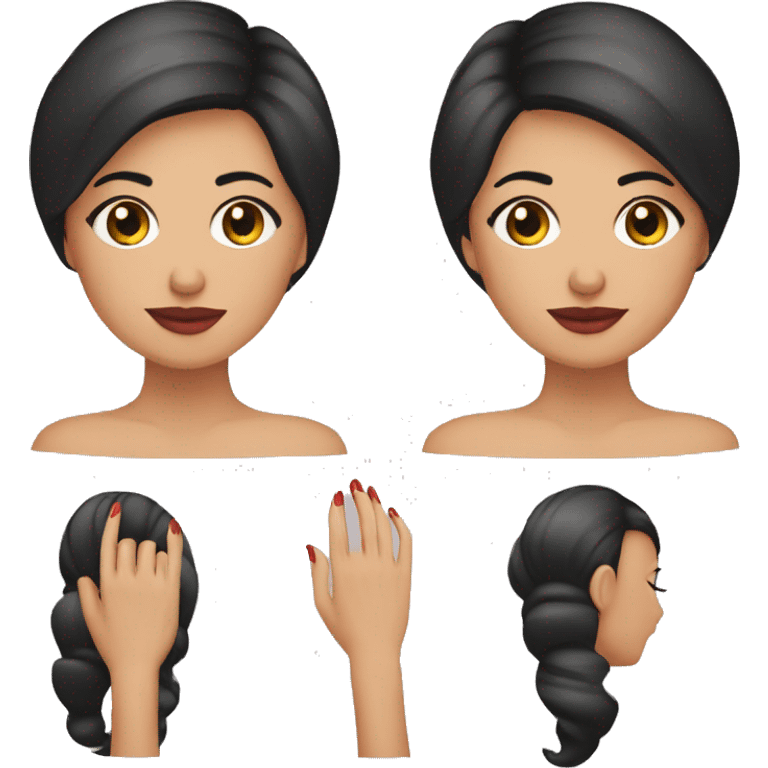 Manicurista Venezolana piel morena  emoji