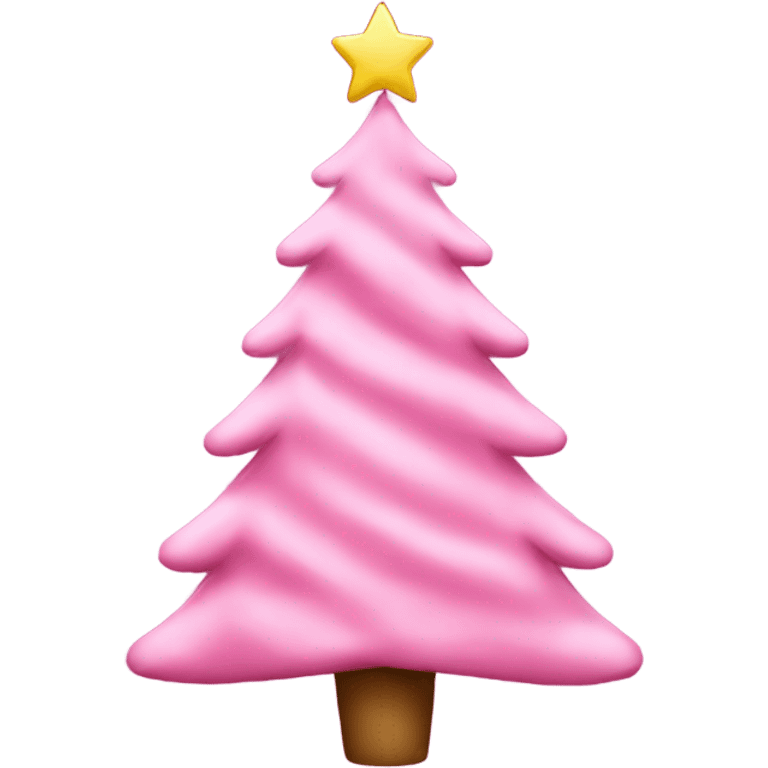 Pink christmas tree emoji